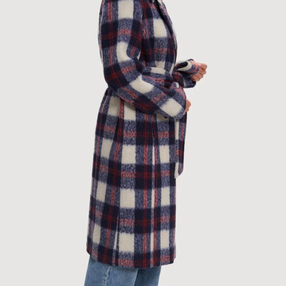 Noize Long Length Vegan Wool Coat - Picture 6 of 8